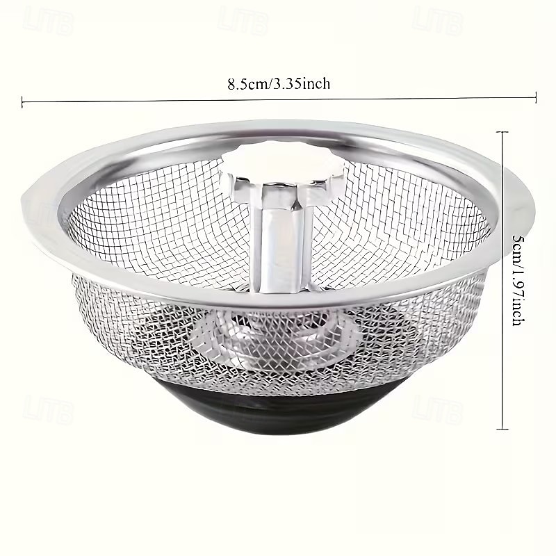 Комплект из 2 сетчатых фильтров для раковины из нержавеющей стали, противозасоряющий сливной фильтр с центральной ручкой, легко чистится, подходит для кухонных, ванных, туалетных и раковинных стоков. 2026 - $10.99 –P5