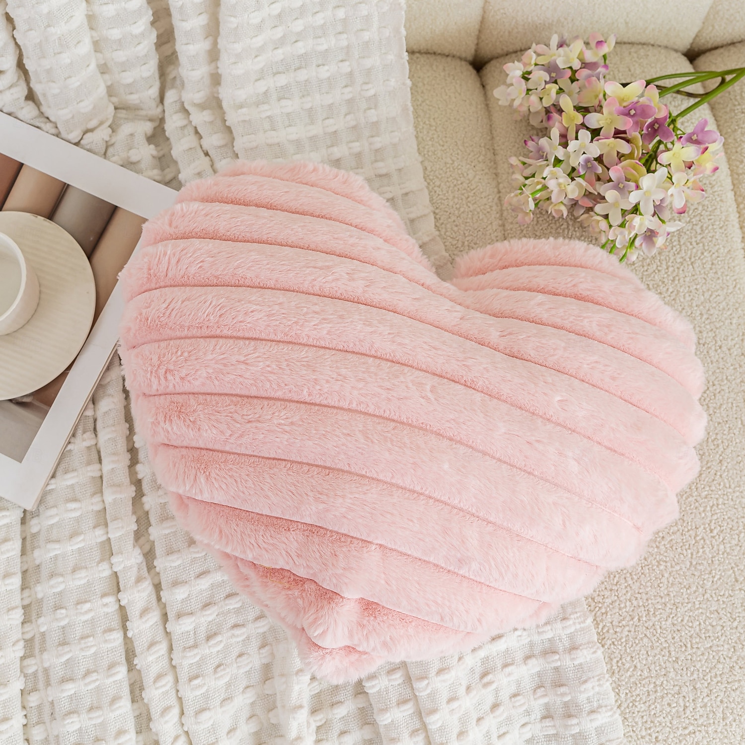 Heart Pillow White Pink Throw Pillows Decorative Pillows.Heart Shaped Throw Pillows for Bed Couch Chair Bedroom Room.Cute Small Pillow for Valentines Day Women Valentine Wedding Home Decor 2026 - $14.99 –P7