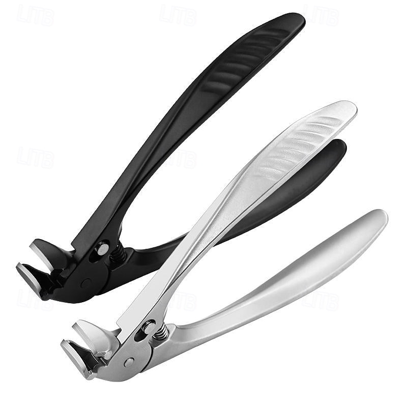 černé zahnuté kleštičky na nehty, ergonomické &snadné pro seniory, široký rozevření čelistí, šikmý nástroj na zastřihování hlav, ultra široký rozevření čelistí, odolný zastřihovač s protiskluzovou 2026 - $30.99 –P1