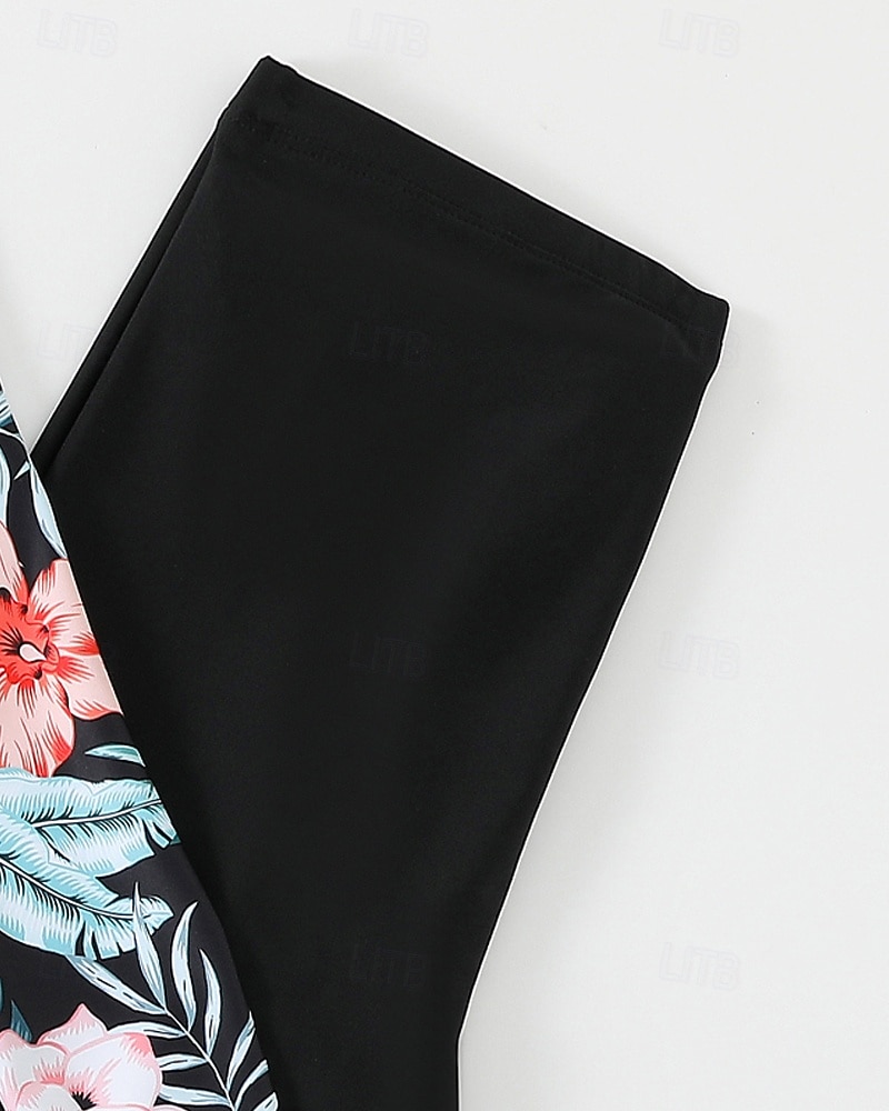 Per donna Standard Top sottomuta Tankini e bikini da surf Costumi da bagno Tropicale Con zip Protezione UV Elastico Manica Lunga Costume da Bagno Surf Immersione Nuoto Estate del 2026 a $28.99 –P10