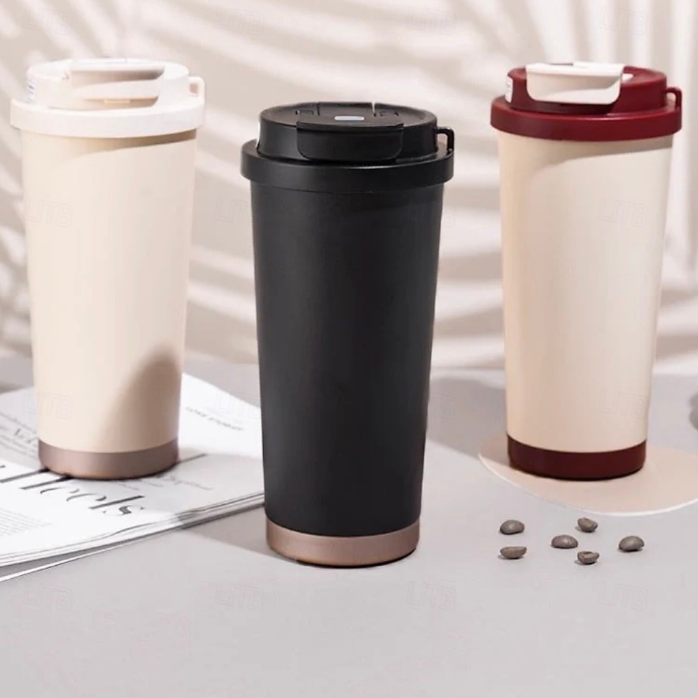 Izolovaný hrnek z nerezové oceli s vložkou z nerezové oceli 316, hrnek na kávu s dvojím použitím, velkokapacitní cestovní hrnek s brčkem, přenosný hrnek na kávu 2026 - $19.99 –P2
