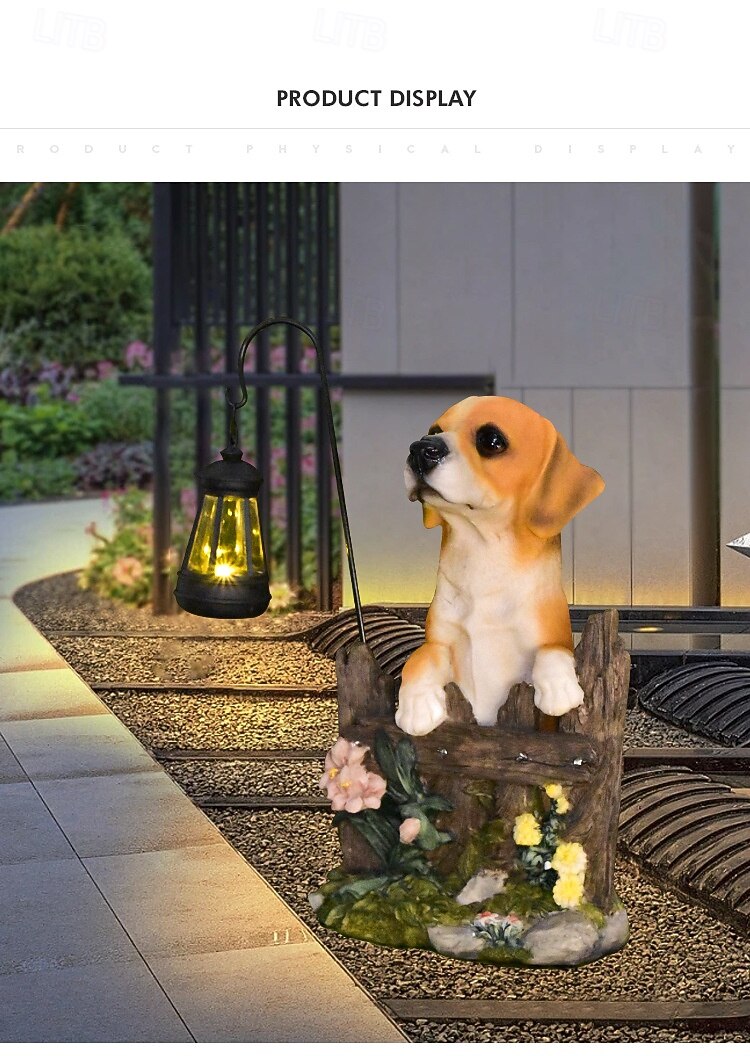 1 Pc Outdoor Solar Waterproof Dog Figurine Light, Garden Yard Lawn Pathway Decor, Resin Puppy Solar Garden Light, Landscape Accent Lighting for Farm, Patio, Outdoor Decorative Lights 2026 - $30.99 –P4