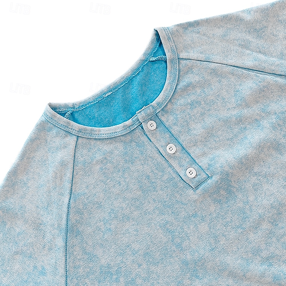 Herren Vintage Segelboot Henley Hemd T-Shirt Gewaschenes Hemd Kurzarm Vintage Designer Lässig Lässig Täglich Outdoor Sommer Frühling Ganzjahres Hellblau Violett Grau Henley Henley T-Shirt 2026 - $25.99 –P5