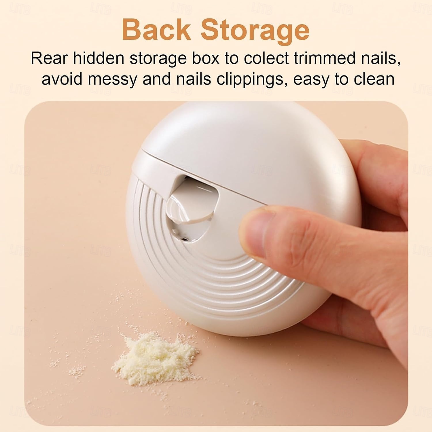 Cortauñas eléctrico para adultos mayores, 3 velocidades, potente cortauñas automático con pulidor, luz LED, recargable, para uñas de pies y manos. 2026 - $25 –P6