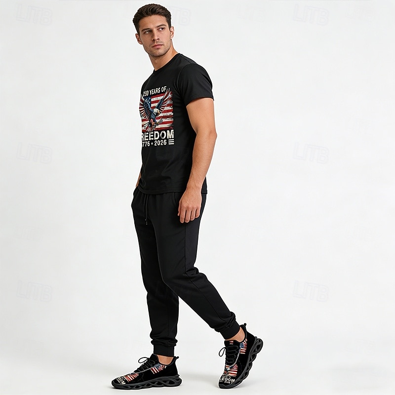 Förenta staternas 250-årsjubileum Herrs Amerikansk Örn Sneakers Djärv "250 år av frihet" design Bekväm och stilig Perfekt för firande av självständighetsdagen 2026 - $42.99 –P1