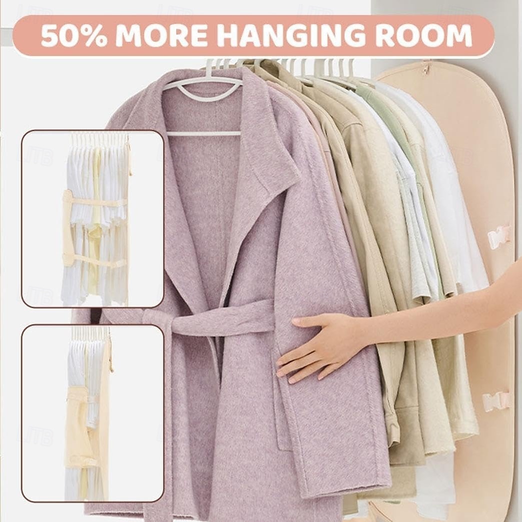 Organisateur de placard polyvalent en panneau de fibres, sac de rangement en panneau de fibres, cintres gain de place pour manteaux, costumes et doudounes de 2026 ? $10.99 –P8