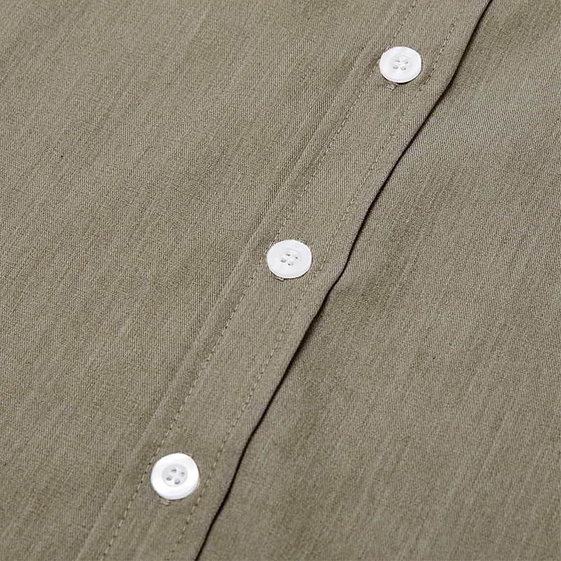 בגדי ריקוד גברים חולצה חולצה קז'ואל חולצה עם כפתורים כחול ג'ינס שחור לבן ורוד מסמיק אודם שרוול ארוך אחיד דש קזו'אל יומי כיס קדמי ביגוד כותנה אלגנטית אופנתי יום יומי 2026 - AU $35.99 –P14