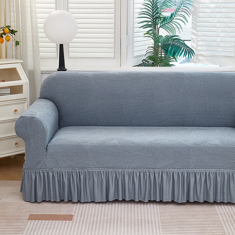 Skirt Hem Style Elastic Jacquard Fabric Stretch Sofa Cover Couch Cover Sectional L Shape Sofa Slipcover Corner Case for Living Room Sofa Protector Anti Slip Washable Dustproof 1 2 3 4 Seat 2026 - $61.99 –P11