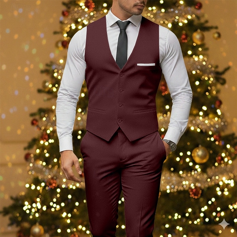 Ανδρικά Σμόκιν Κοστούμια για πάρτι Πάρτι Μαύρο Λευκό Χειμώνας Εφαρμογή Κλασικό Πέτο Επίσημο Μονόχρωμο Κατά παραγγελία εφαρμογή Σετ 2 τεμαχίων 2026 - $89.99 –P9