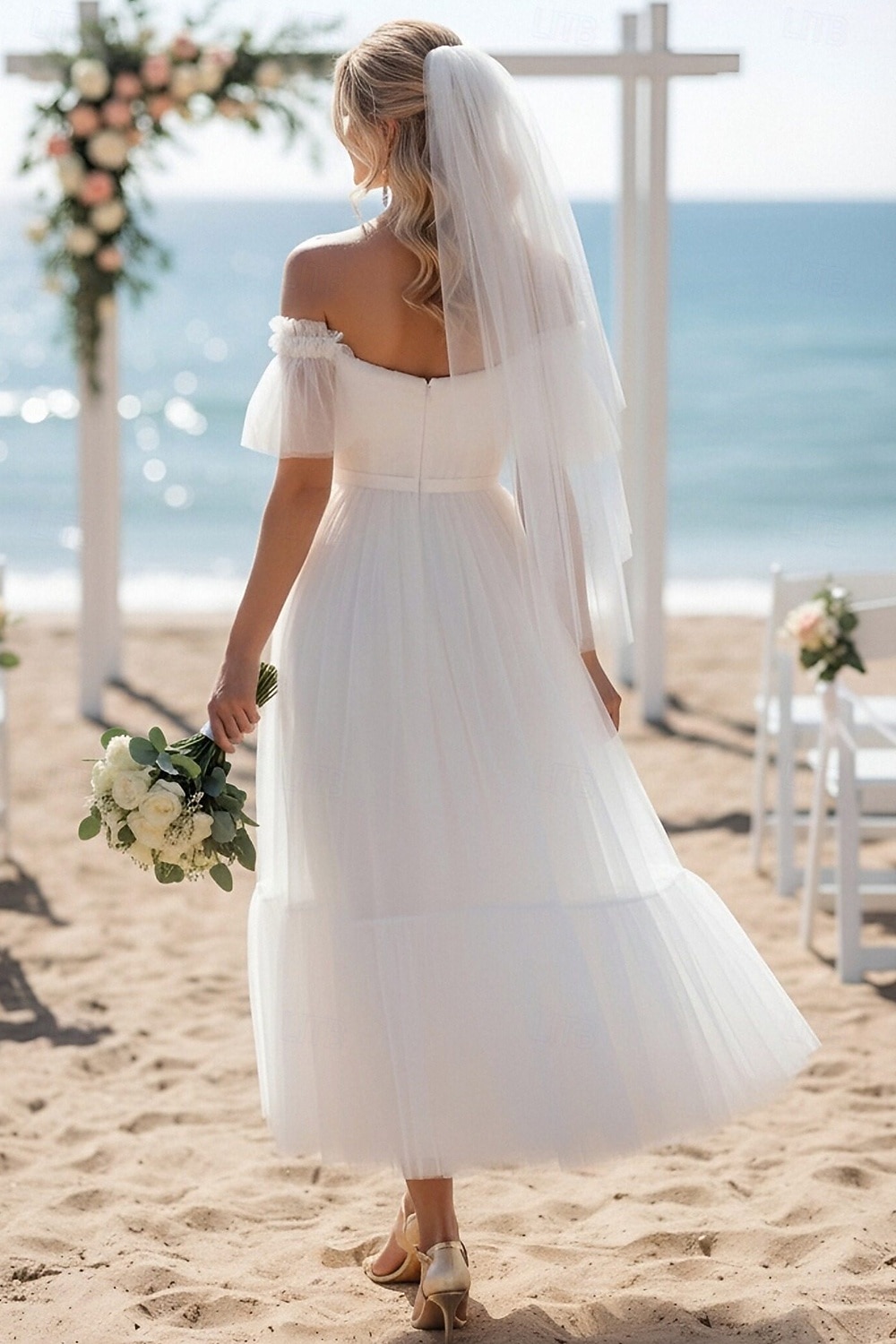 green velvet wedding guest dress Zapakasa Women Dark Long Beaded Beach with Neck Scarf A Line Pleated Chiffon Halter Formal Dress Dios main image 0