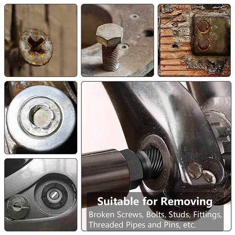 10dílná sada vytahovačů závitů pro vysoké zatížení – snadno odstraňují poškozené, stržené nebo zlomené šrouby, šestihranné šrouby &spojovací prvky, vysoce pevná konstrukce pro dlouhou životnost 2026 - $17.99 –P8