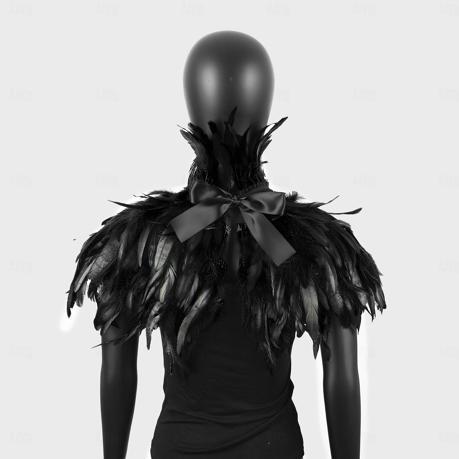 Karnevál 2026 Riói Karnevál Szamba Kiegészítők Nők Fekete Toll Köpeny Sál Magas Gallérral Brazíliai Fesztivál Előadói Jelmez 2026 - $26.99 –P2