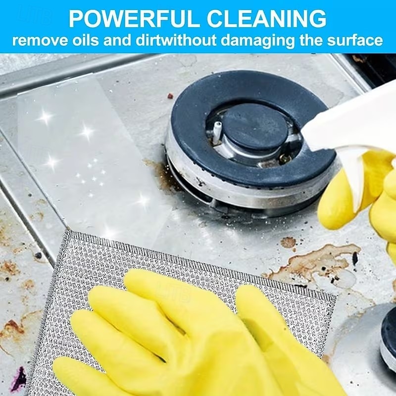 Lot de 24 torchons en fil d'acier multi-usages anti-rayures - chiffons à récurer réutilisables, à séchage rapide et sans odeur pour la vaisselle, le nettoyage des ustensiles de cuisine, des éviers et de 2026 ? $16.99 –P2