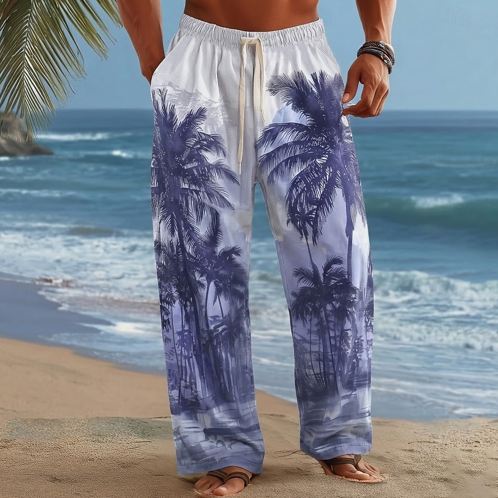 Per uomo Albero di Cocco Palma Piante Tropicali Pantaloni Pantaloni Larghi Pantaloni casual Misura del girovita medio Hawaiano All'aperto Vacanza Abbigliamento mare Coulisse elastica in vita del 2026 a $27.99 –P1