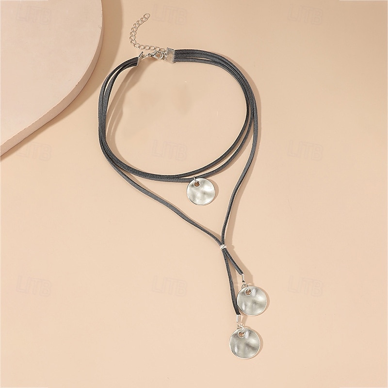 1 buc Colier Choker Lănțișor For Unisex Zilnic Stradă Cadou Aliaj Peteci Dublu Stratificat 2026 - $11.49 –P2