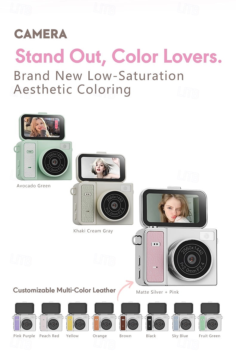 New S162 Retro Mini Digital CCD Camera with Flip Screen for Campus Students, Mini Camera with HD Recording 2026 - $44.99 –P3