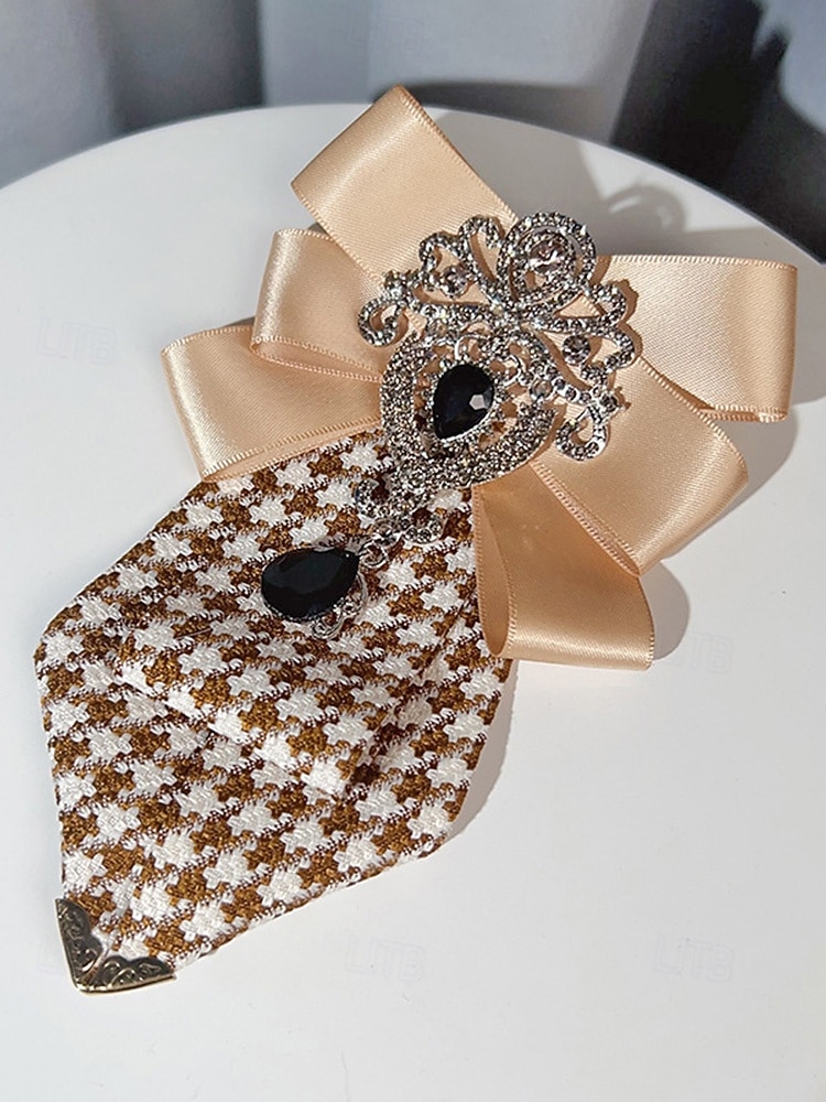 بروش ربطة عنق رجالي من البوليستر - لونان - إكسسوار أنيق لحفلات الزفاف والمناسبات بتفاصيل مزخرفة 2026 - $11.99 –P8