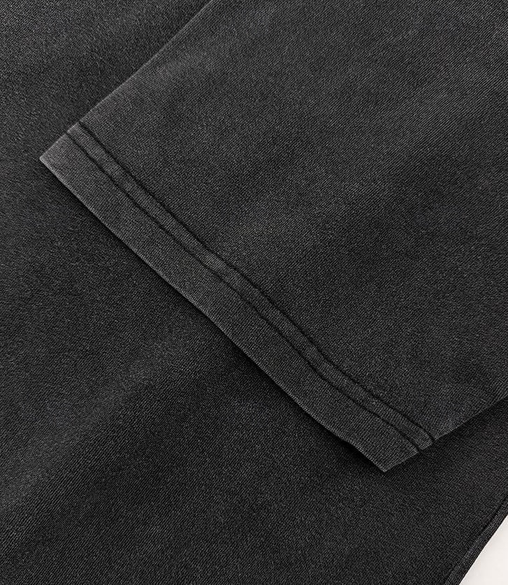 Tricou oversized pentru femei din 100% bumbac bluze vintage spălate stilat casual mânecă scurtă guler rotund bluze regulare de zi cu zi ieșiri negru vară primăvară 2026 - $26.99 –P2