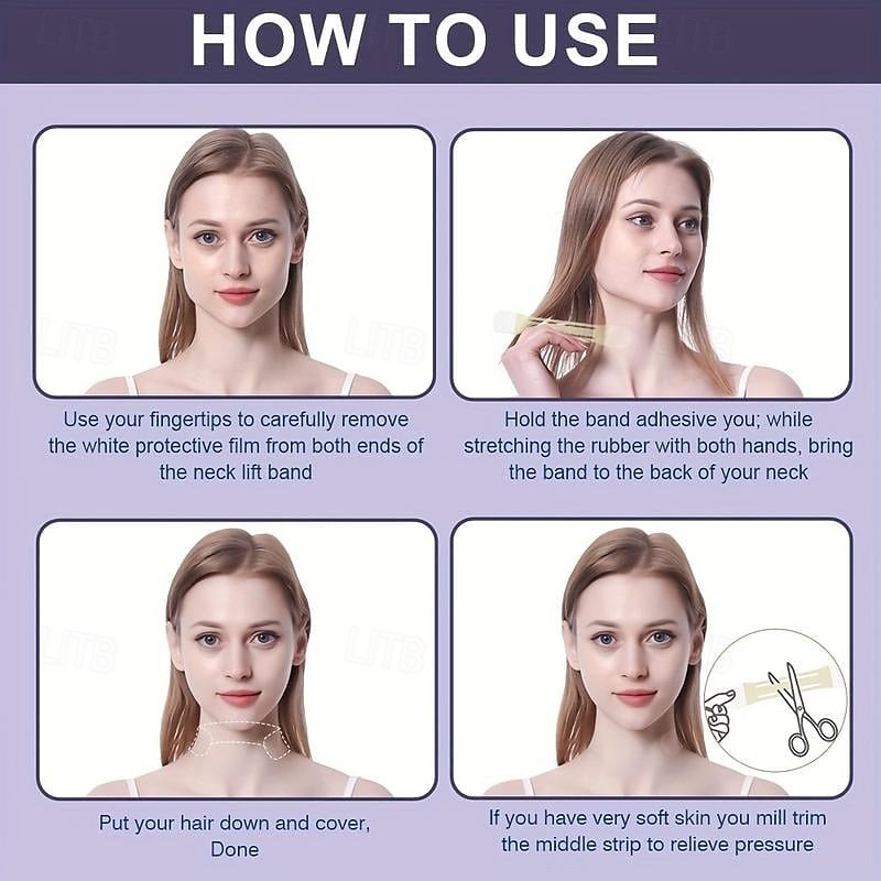 Face Neck Lifting Tape Semi-Transparent Elastic Neck Wrinkle Patch to Fade Wrinkles with Facial Lift Tightening for Men and Women 2026 - $16.99 –P5