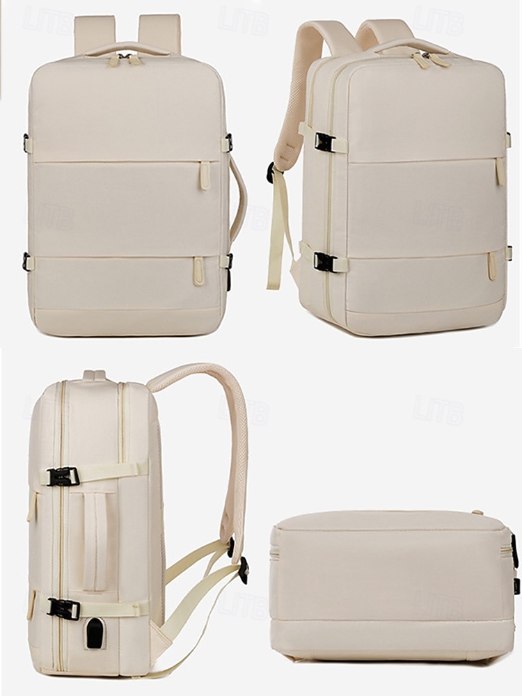Zaino da viaggio unisex in nylon, borsa da viaggio multicolore di grande capacità con porta di ricarica USB e custodia per bagagli, stile moderno e minimalista per lavoro, viaggi d'affari, viaggi e spostamenti quotidiani del 2026 a $29.99 –P13