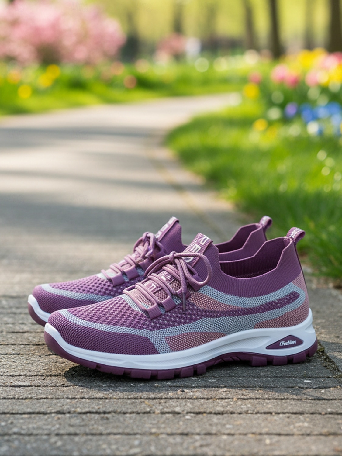 scarpe da ginnastica da donna in maglia viola – scarpe da passeggio traspiranti e leggere con un design elegante per attività sportive e gite casual del 2026 a $24.99 –P7