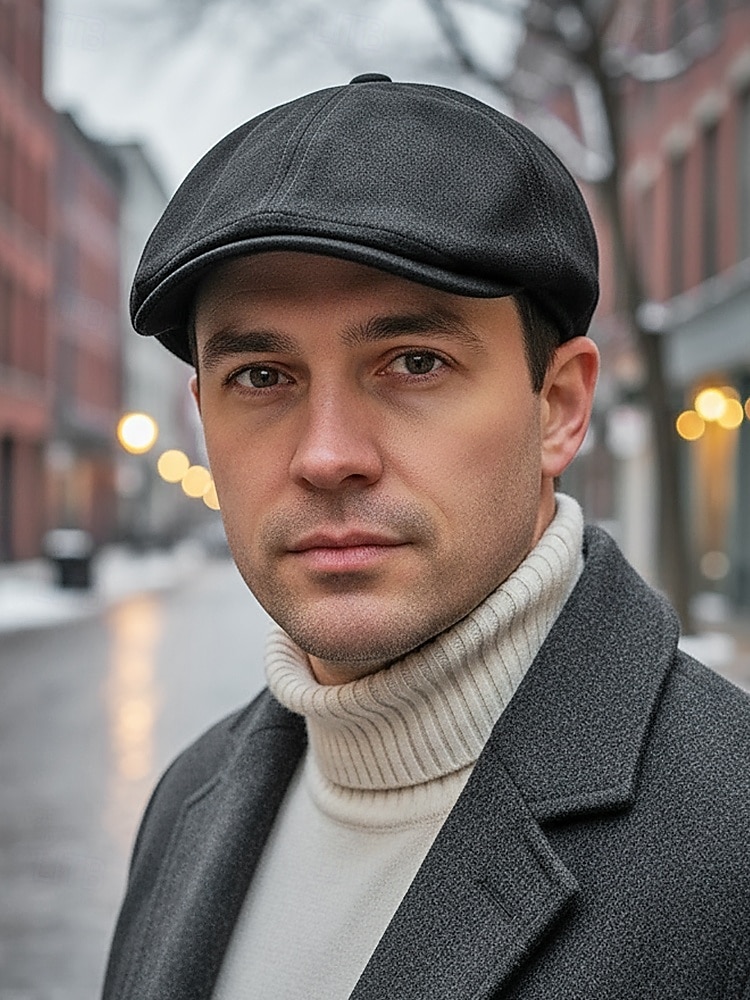 Heren suède platte pet in diverse kleuren, klassieke newsboy-pet, comfortabel en stijlvol, perfect voor casual en semi-formele gelegenheden. 2026 - $11.99 –P2