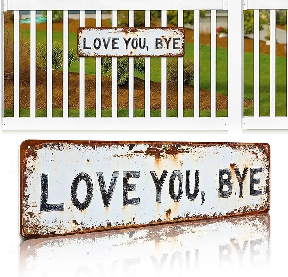 2026年 愛してる、バイバイ - ヴィンテージメタルウォールサイン、愛してるバイバイメタルサイン、レトロなグリーンスタイルのメタルウォールプラーク装飾、廊下 &ドアの装飾、家、キッチン、バー用の農家風の壁アート  コレクション – $16.99 –P1