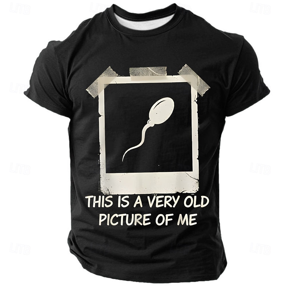 Funny Mens T Shirt This Is A Very Old Picture Of Me Graphic Sperm Joke Charcoal Grey Short Sleeve Tee Clothing Apparel S M L XL XXL XXXL 2026 - $21.99 –P5