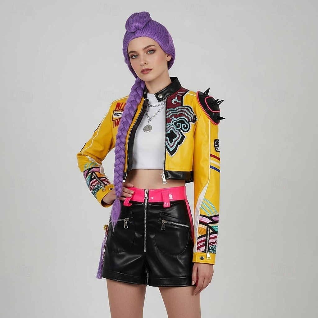 Kpop-inspiriert Von koreanischen Idolen inspiriert Idol Popstar Kostüm Festkleidung Virtuelles Idol for Damen Erwachsene Halloween Karneval Leistung Comic-Konzert Anime Expo 2026 - $155.99 –P11