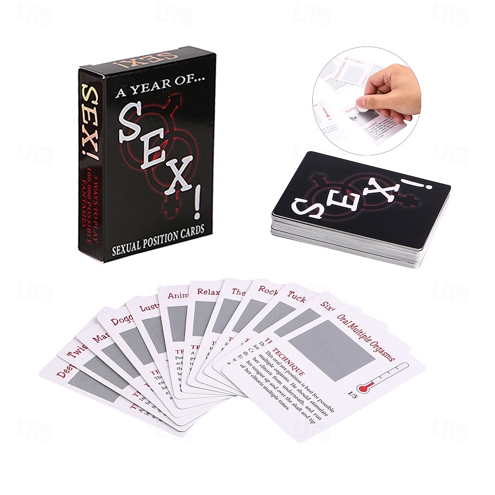 Cartonașe razuibile pentru un an de sex pentru cupluri - jocuri cu poziții sexuale obraznice pentru întâlniri romantice - provocări romantice de intimitate - aniversare distractivă, Ziua 2026 - $14.99 –P7