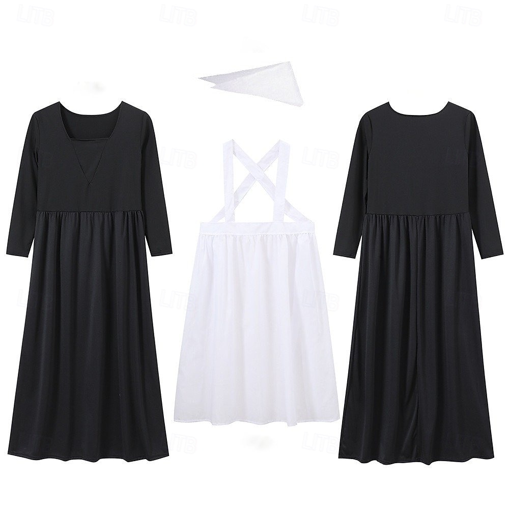 250th Anniversary USA 19th Century 1800s Ankle Length Prairie Dress Bonnet and Apron Set Long Sleeves Pioneer Girl Colonial Pioneer Revolutionary War Costumes Fancy Dress Women's Halloween Carnival 2026 - $40.99 –P18