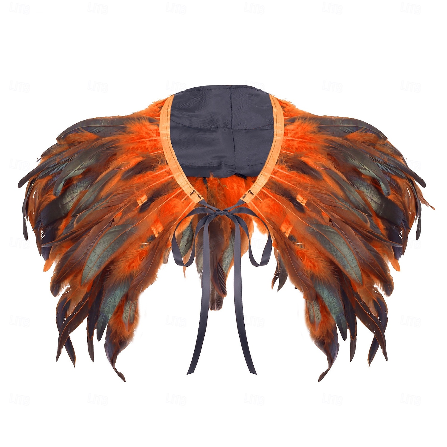Acessórios de Carnaval 2026 Rio Carnival Samba Xale de Plumas Vermelhas para Mulheres com Laço de Fita Brasil Fantasia de Performance Festival de 2026 por $19.99 –P11