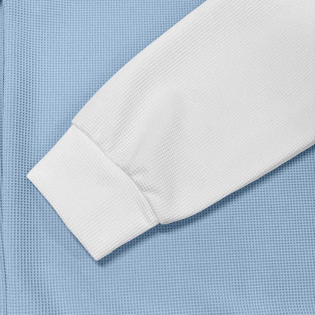 Herre Vaffel poloskjorter Polo Avslappet Formell Båndet krage Langermet Mote Helfarge Med Tekstur Fargeblokk Knapper Vår Høst Vår & Vinter Normal Svart Lysegrønn Navyblå Lilla Mørkeblå Grå Vaffel 2026 - $29.99 –P2