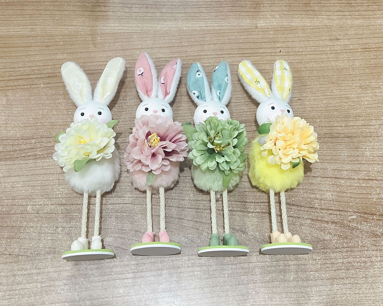 Easter Basket Stuffers Easter Bunny Decorations for Home, Handmade Standing Rabbit Figurines with Flowers, Cute Spring Easter Decor for Tiered Tray, Table, Shelf, Mantle 2026 - $17.99 –P3