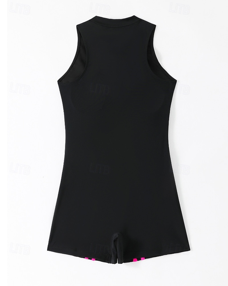 Damskie Standard Kostiumy kąpielowe Plus Size Jednoczęściowe rashguardy Strój kąpielowy Blokowanie kolorów Zapiąć na zamek błyskawiczny Ochrona UV Elastyczny Bez rękawów Kąpielówki Body Surfing 2026 - $25.99 –P8