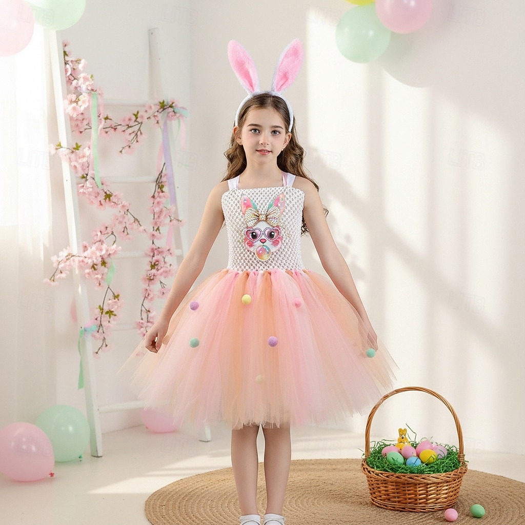 Tutu Robe Prinzessin Tier Osterhase Kleider Lustig Kinder Mädchen Kindertag Ostern Karneval Party Verkleiden 2026 - $30.99 –P2