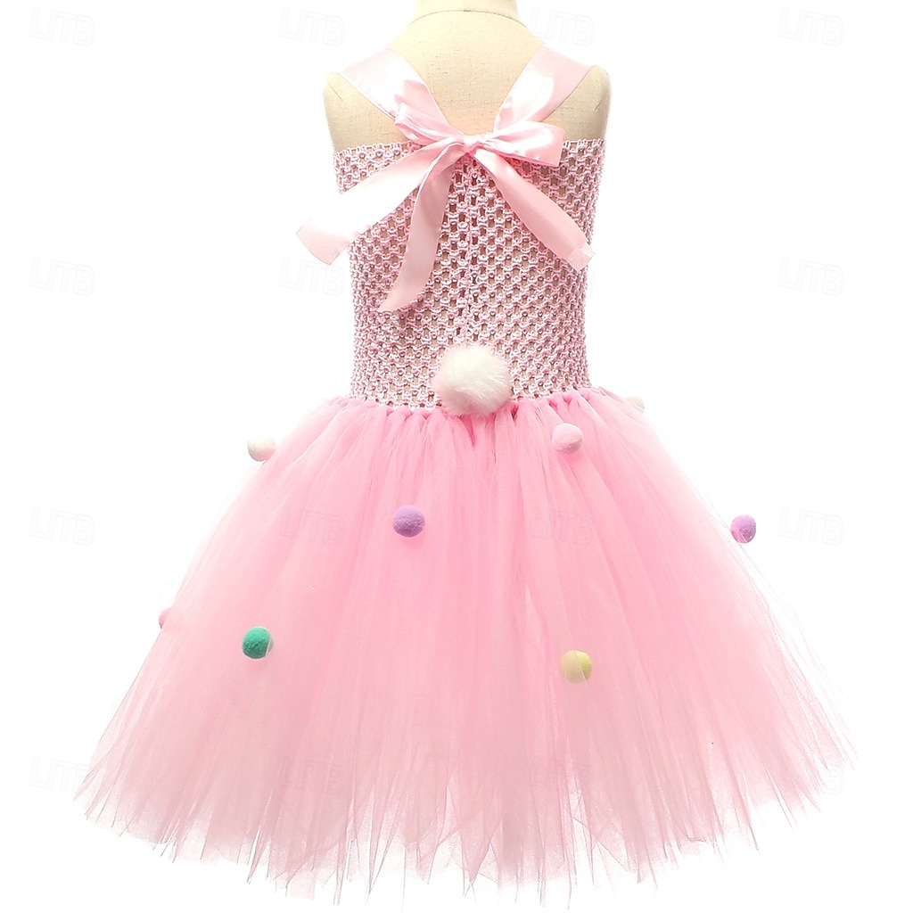 Tutu Túnica Princesas Animal conejo de Pascua Vestidos Gracioso Niños Chica Día del Niño Semana Santa Carnaval Fiesta Disfrazarse 2026 - $27.99 –P10