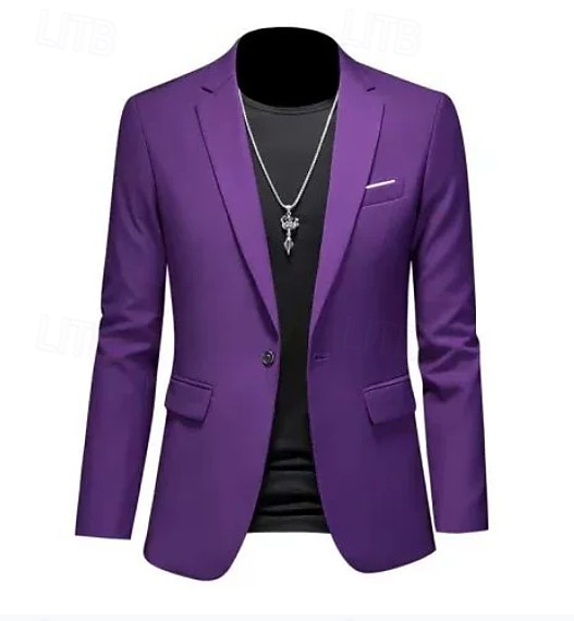 Bărbați Jachetă blazer Casual Zilnic În aer liber Elegant Modă Primăvară Toate Sezoanele POLY Culoare solidă minimalist Casul / Zilnic Un singur rând, un nasture Blazer Roz Deschis Kaki Deschis Negru 2026 - ₪185 –P4