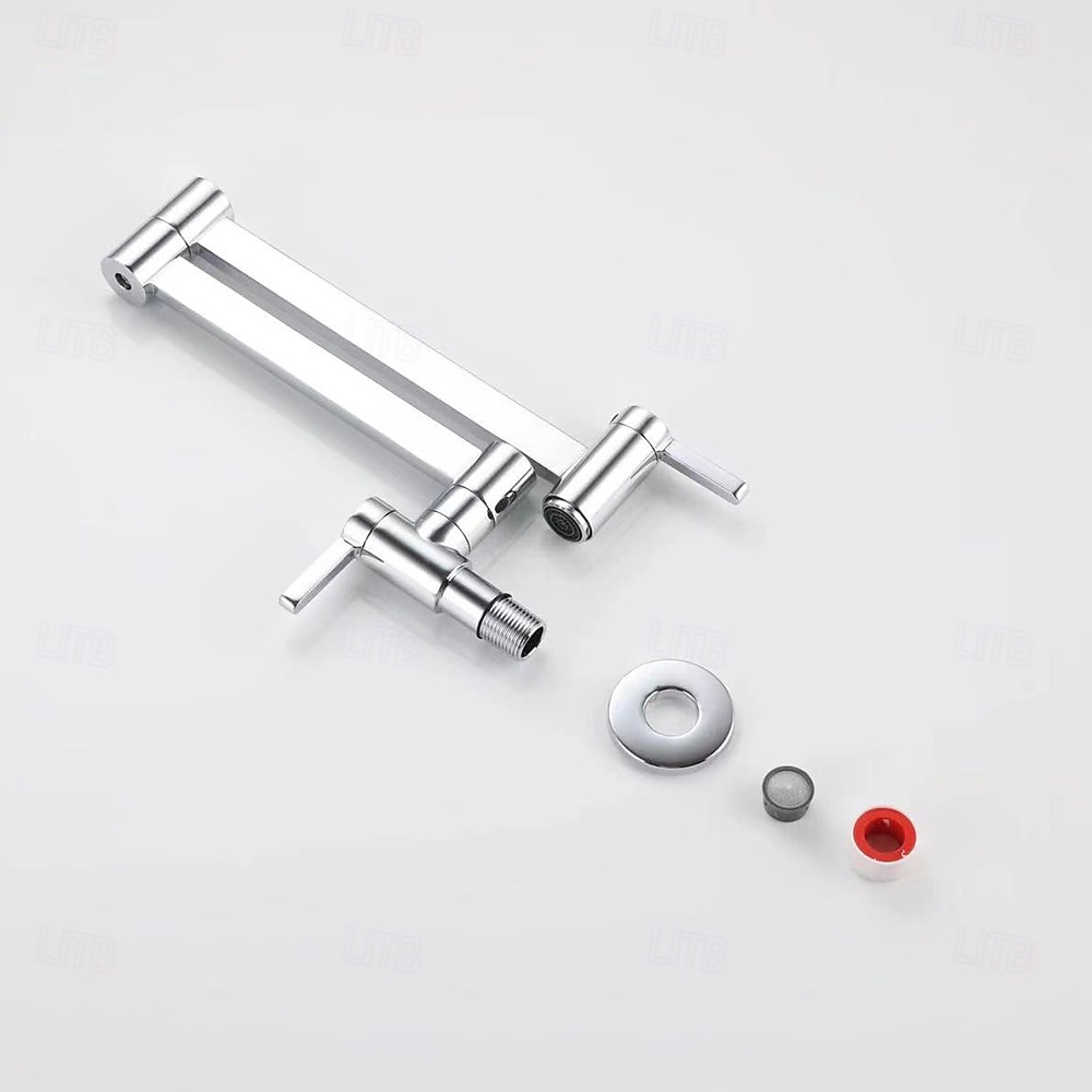 keittiöhana, seinälle asennettava kattilan täyteaine kaksi kahvaa yksireikäinen nykyaikainen keittiöhana 2026 - $226.79 –P10