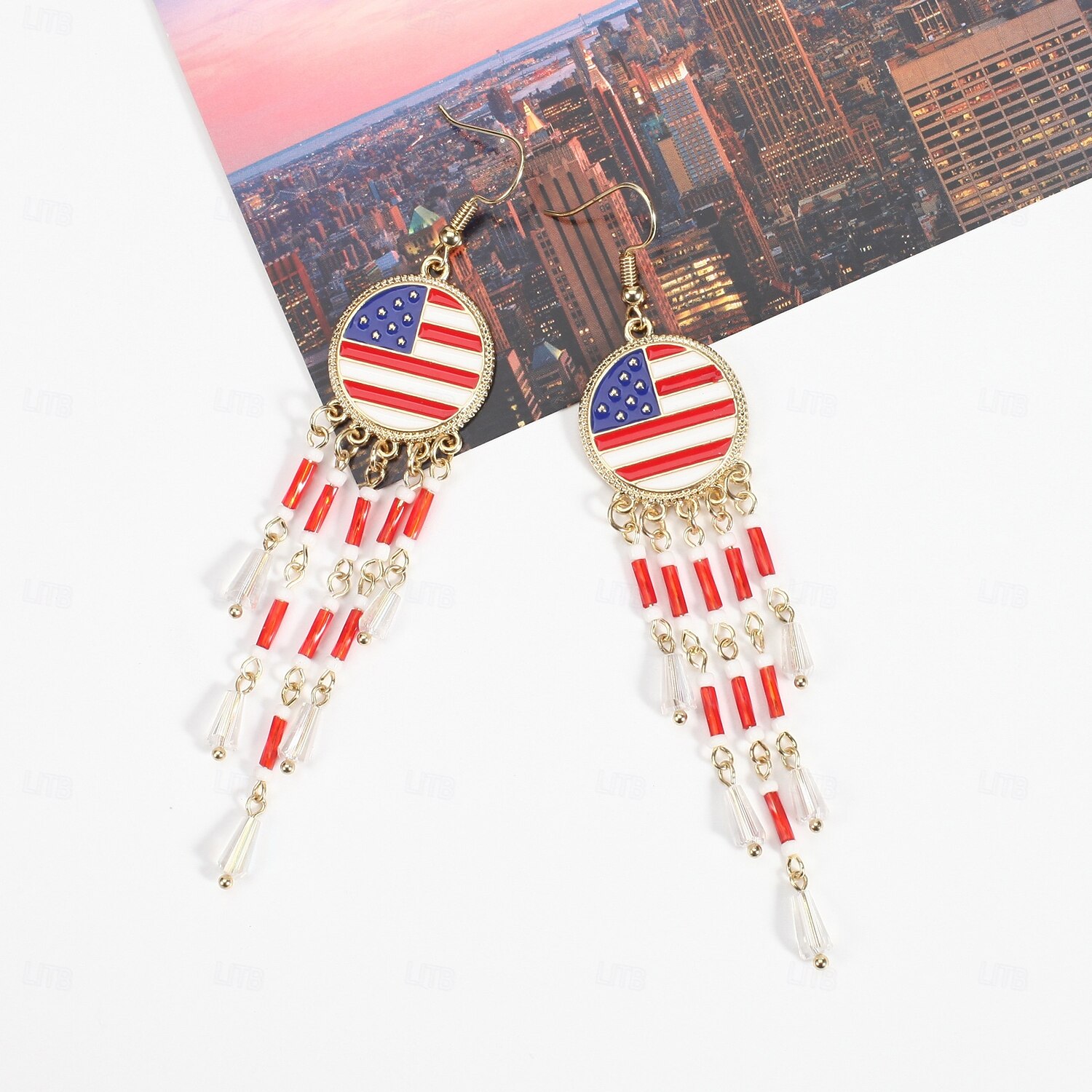 250ή Επέτειος ΗΠΑ Σκουλαρίκια Αστείος Ενηλίκων Γυναικεία Ημέρα ανεξαρτησίας 4η Ιουλίου Πάρτι Επίδοση Ντύνομαι 2026 - $12.49 –P14
