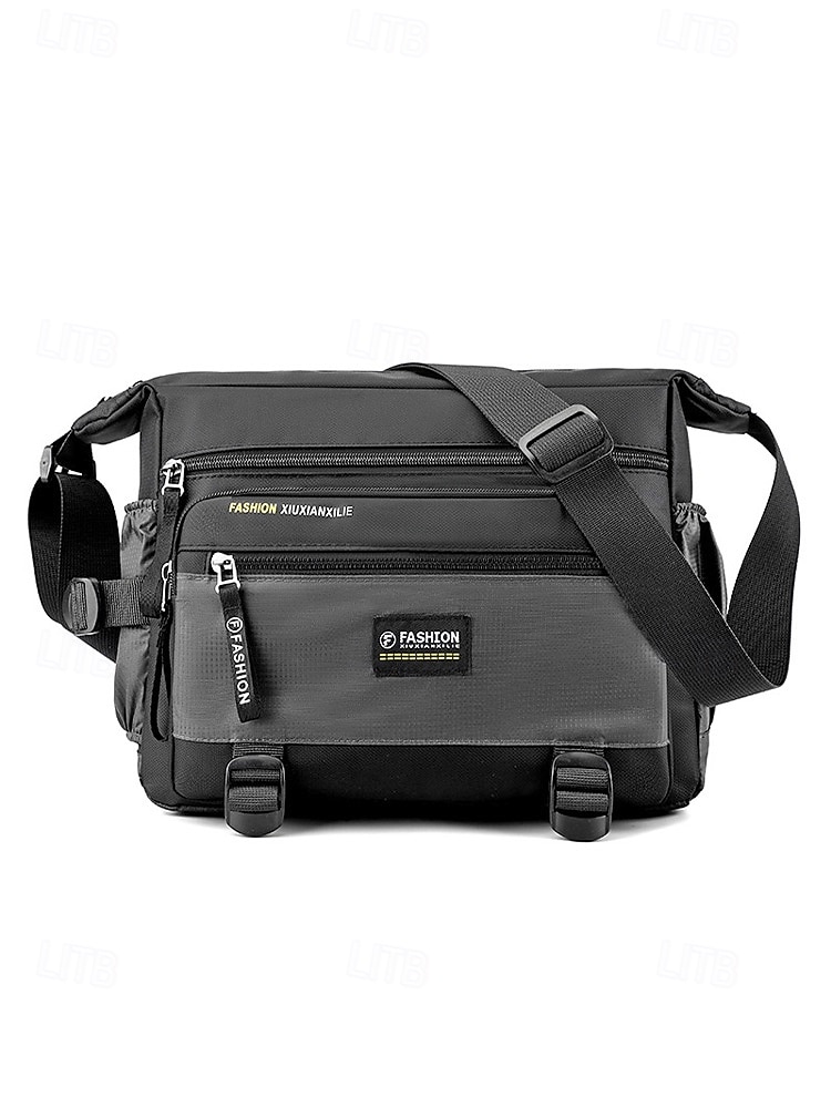 Herren-Umhängetasche aus Polyester, verschiedene Farben, strapazierfähiges Material, ideal für Outdoor-Aktivitäten, Wandern und den täglichen Gebrauch 2026 - $19.99 –P12