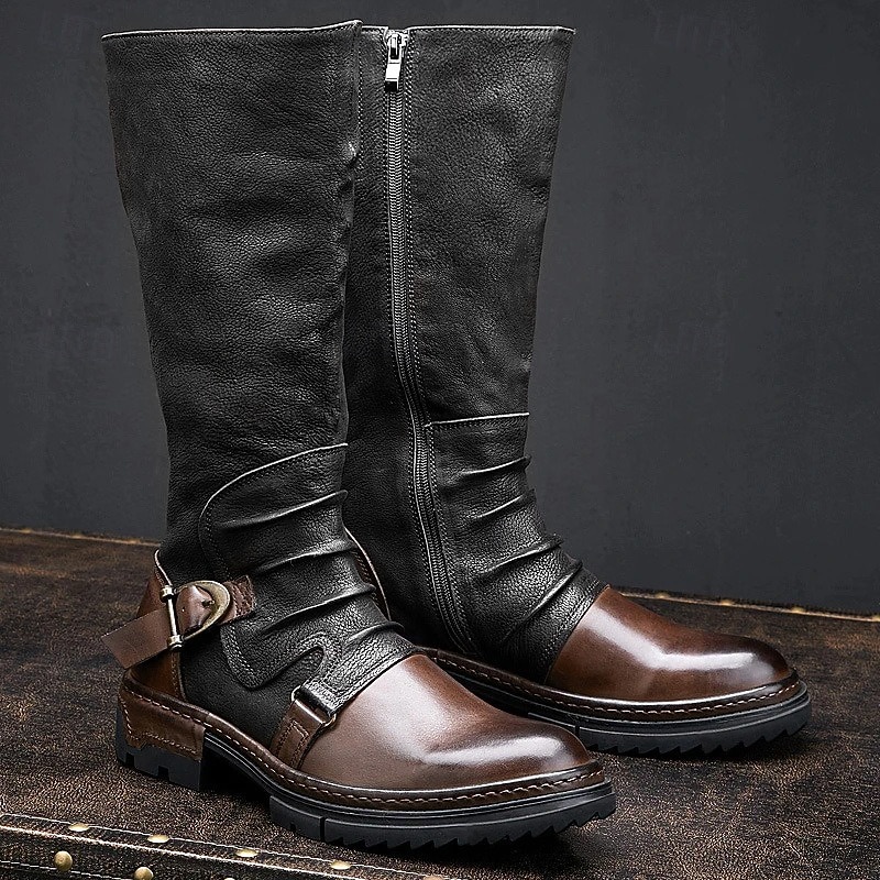 Retro / vintage Medeltida kostymer Renässans Skor Western Boot Platta jazzstövlar Pirat Alven Maskeradkläder Herr Steampunk Halloween Karnival Maskerad Prestanda Ledigt / vardag Vuxna Skor 2026 - $58.99 –P1