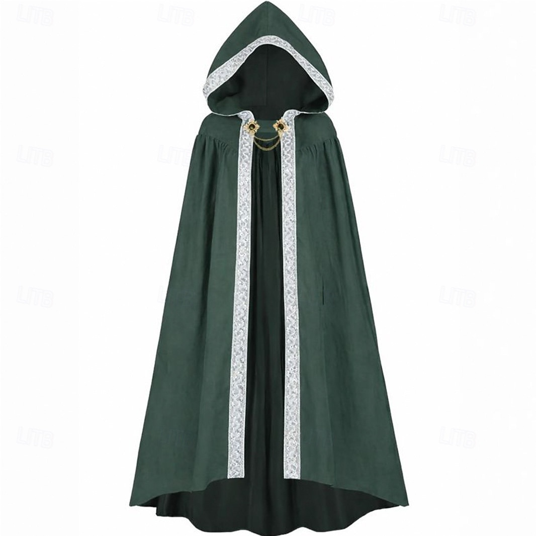 Retro vintage Middeleeuws Renaissance Kaap Mantel kapmantel Vampieren Kostuum Uniseks Keltisch Fantasie Halloween Carnaval Prestatie LARP Volwassenen Mantel 2026 - $52.99 –P4