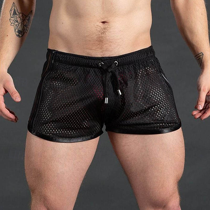 Men's Active Shorts Shorts Casual Shorts Mesh Plain Solid Quick Dry Breathable Short Outdoor Vacation Gym Sports Sport Blue Black Micro-elastic 2026 - $14.99 –P5