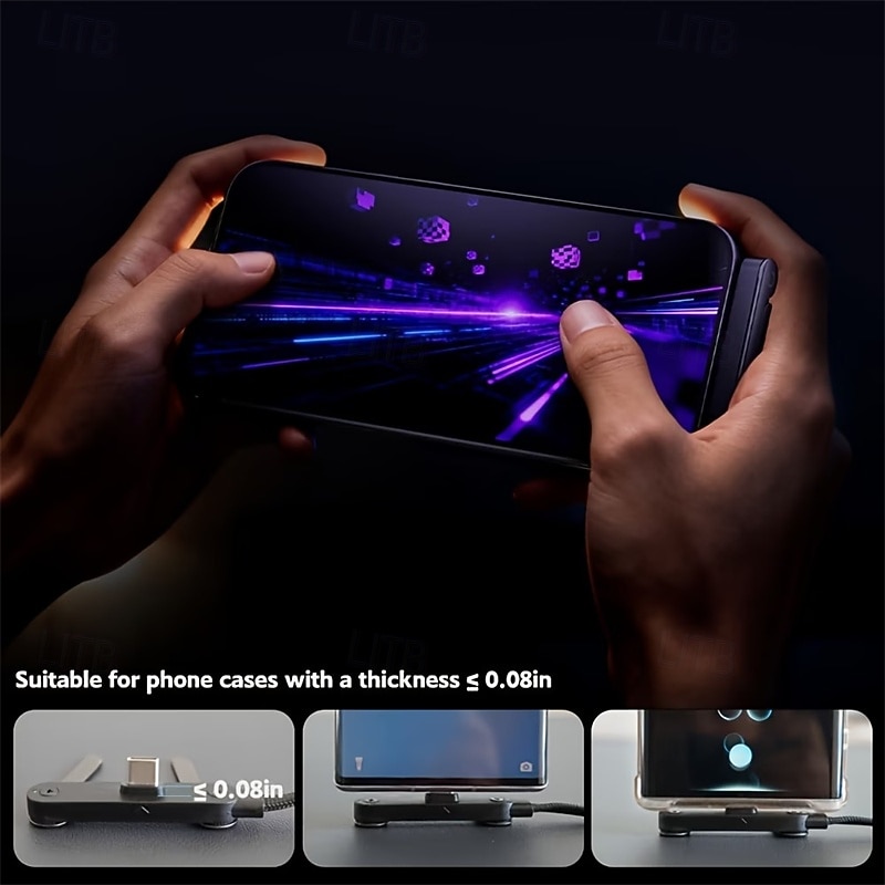 Складная подставка, кабель для передачи данных, зарядный кабель 2-в-1, регулируемая по углу наклона подставка, кабель для быстрой зарядки и синхронизации данных для смартфонов, планшетов, ноутбуков и 2026 - $16.99 –P4