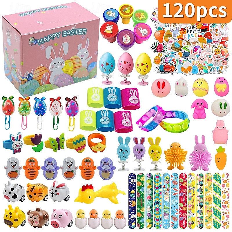 Easter Egg Toy Assortment for Kids, Large Easter Party Favor Set with Plastic Eggs, Mini Toys, Stickers & Fillers, Easter Basket Stuffers, Egg Hunt Prizes & Classroom Rewards 2026 - $25.99 –P4