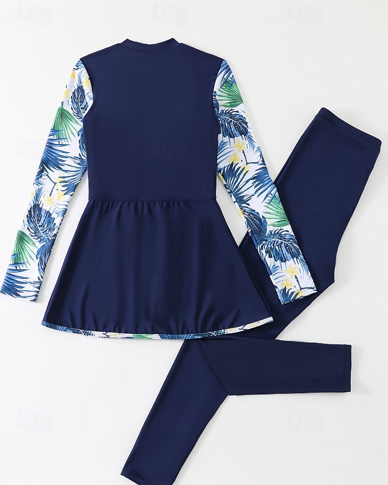 Per donna Standard Top sottomuta Tankini e bikini da surf Costumi da bagno Tropicale Con zip Protezione UV Elastico Manica Lunga Costume da Bagno Surf Immersione Nuoto Estate del 2026 a $28.99 –P15