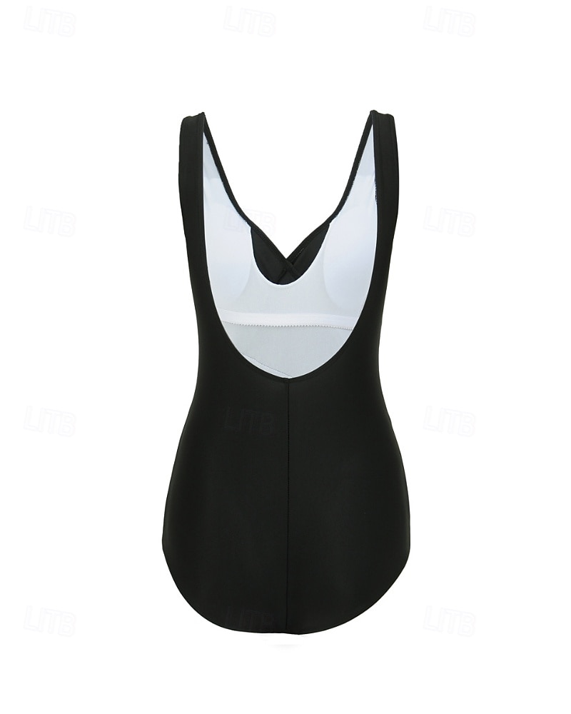 Γυναικεία Πρότυπο Προστατευτικά Ονόματος One Pieces Rash Guards Μαγιό Ολόσωμα κομμάτια Μονόχρωμο Άνοιγμα πίσω Προστασία UV Ελαστικό Αμάνικο Μαγιό Κορμάκι Σέρφινγκ Καταδύσεις Κολύμβηση Καλοκαίρι 2026 - $17.99 –P5