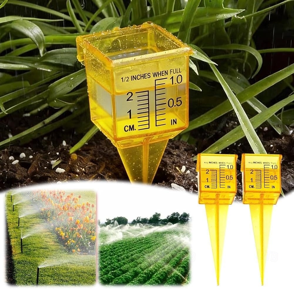 10 buc pluviometre, pluviometru pentru aspersoare de 1,8" cu gură largă, instrument de măsurare a apei în exterior, galben strălucitor, pentru gazon, curte, grădină, plante în ghiveci 2026 - $21.99 –P3