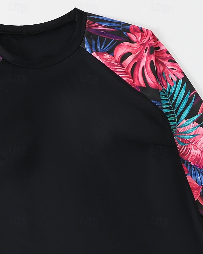 Γυναικεία Πρότυπο Προστατευτικά Σουίτες μπάνιου για μεγάλα μεγέθη Τανκίνι και μπικίνι για σέρφινγκ Τροπικό Προστασία UV Ελαστικό Μακρυμάνικο Μαγιό Μπολύζες Σέρφινγκ Καταδύσεις Κολύμβηση Καλοκαίρι 2026 - $30.99 –P11